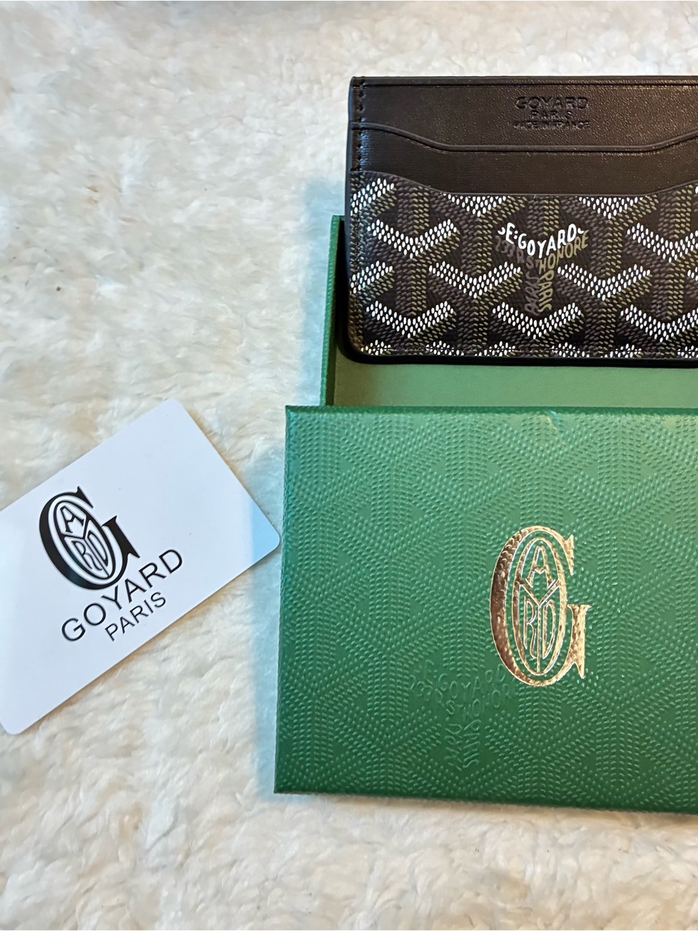 Goyard Black Card Holder - Black Goyardine Leather Card Case